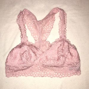 Light pink lace bralette